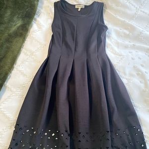 Black A-line Cutout Dress